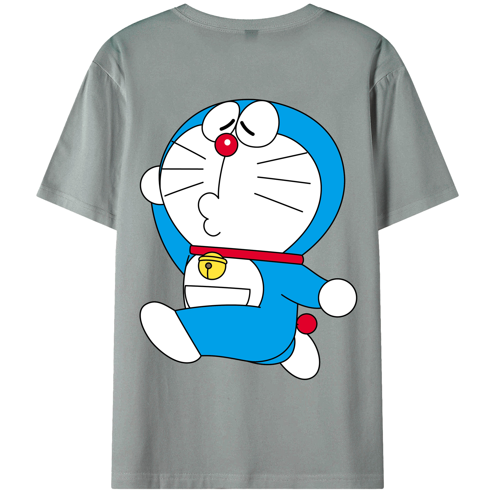 （画像用） ドラえもん Doraemon 綿100％ メンズ半袖Tシャツ（バックプリント） 通気性